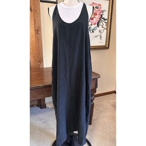 Silence + Noise Sz M Dress Halter Black Boho Style With Pockets